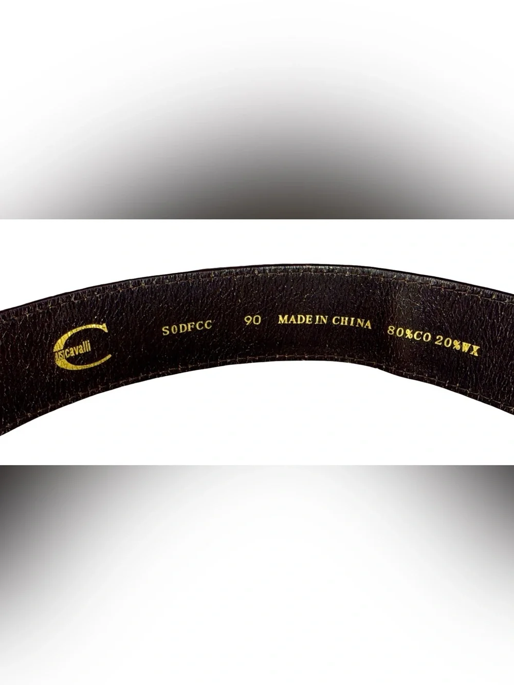 JUST CAVALLI BROWN MONOGRAM BELT